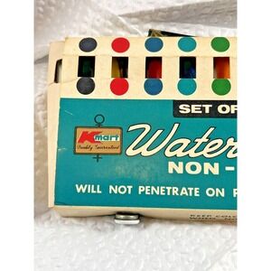 HTF Vintage K-Mart Water Colors Set Brush Markers w/ Carrying Case Advertsing